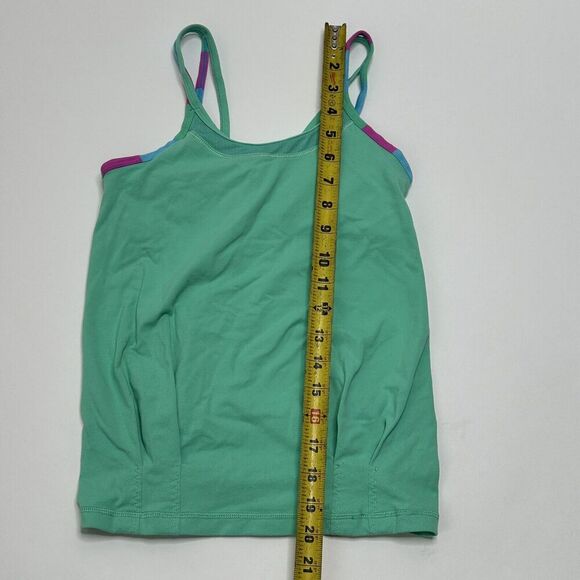 Ivivva Girls Sz 10 Lululemon Racerback Tank Top Blue/Green Pink Athletic Workout - Picture 6 of 9